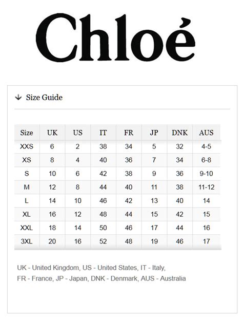 chloe size chart|see by chloe size chart women.